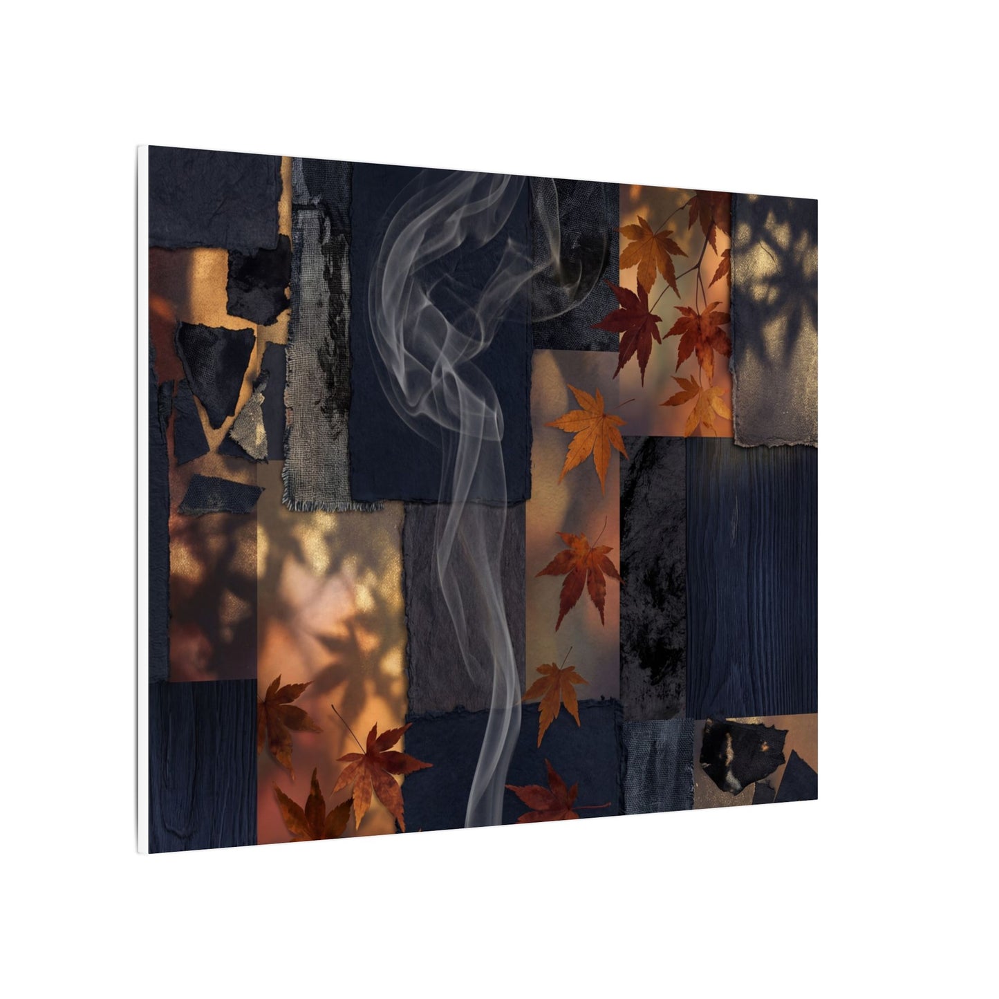 Autumn Incense Smoke Dark Texture Canvas Art | Sophisticated Decor