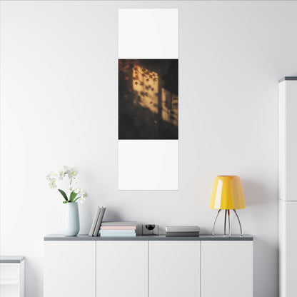 Shadow Play Canvas Art | Autumn Dark Japandi Charcoal Ink Art