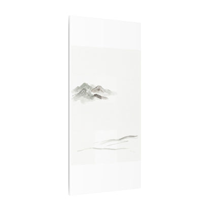 Winter Mountain Mist Minimal Line Canvas Art | Elegant Decor