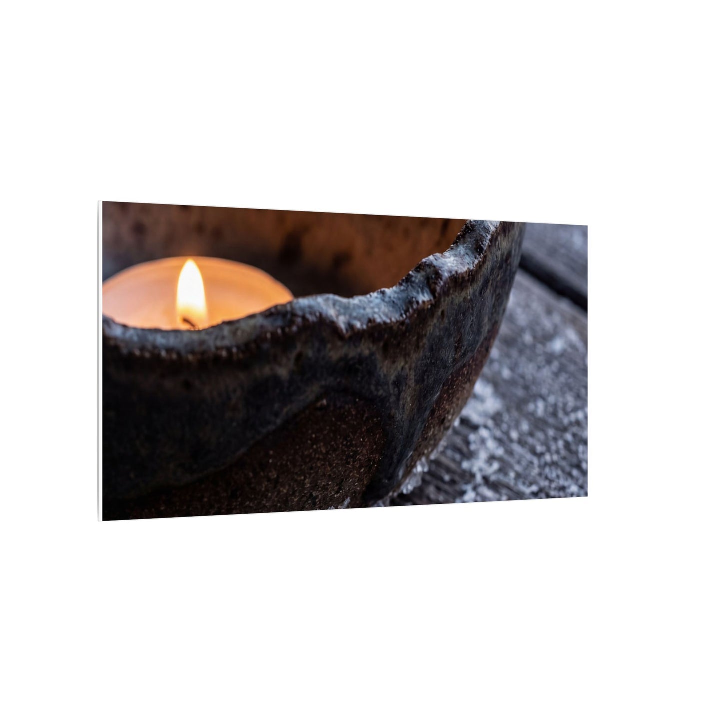 Atmospheric Ceramic Bowl Canvas Art - Moody Minimal Dark Japandi