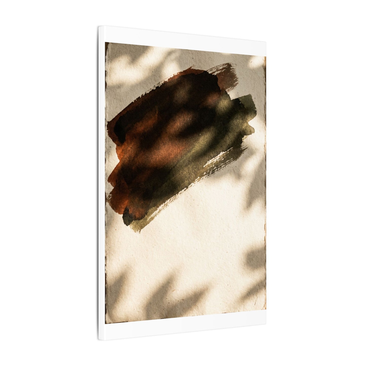 Ink Brushstroke Canvas Art | Summer Dark Japandi Moody Minimal Art