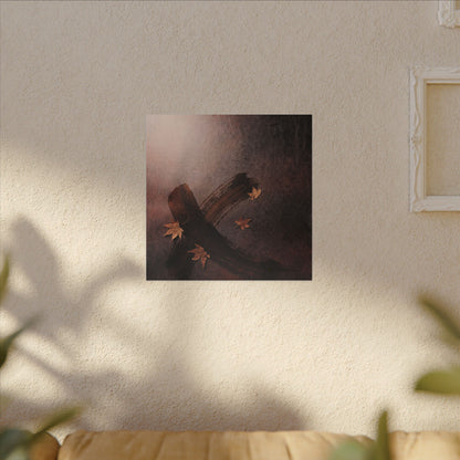 Moody Ink Brushstroke Canvas Art - Moody Minimal Dark Japandi