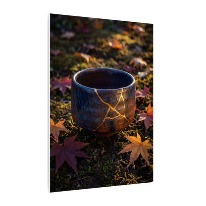 Kanso Moonlit Garden Canvas Art - Kintsugi Gold Repair