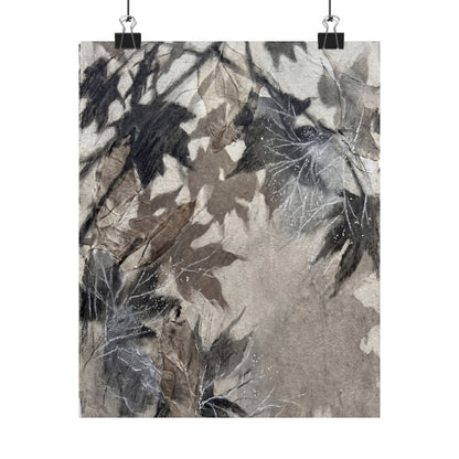 Shadow Play Texture Wall Art Print | Elegant Japandi Art