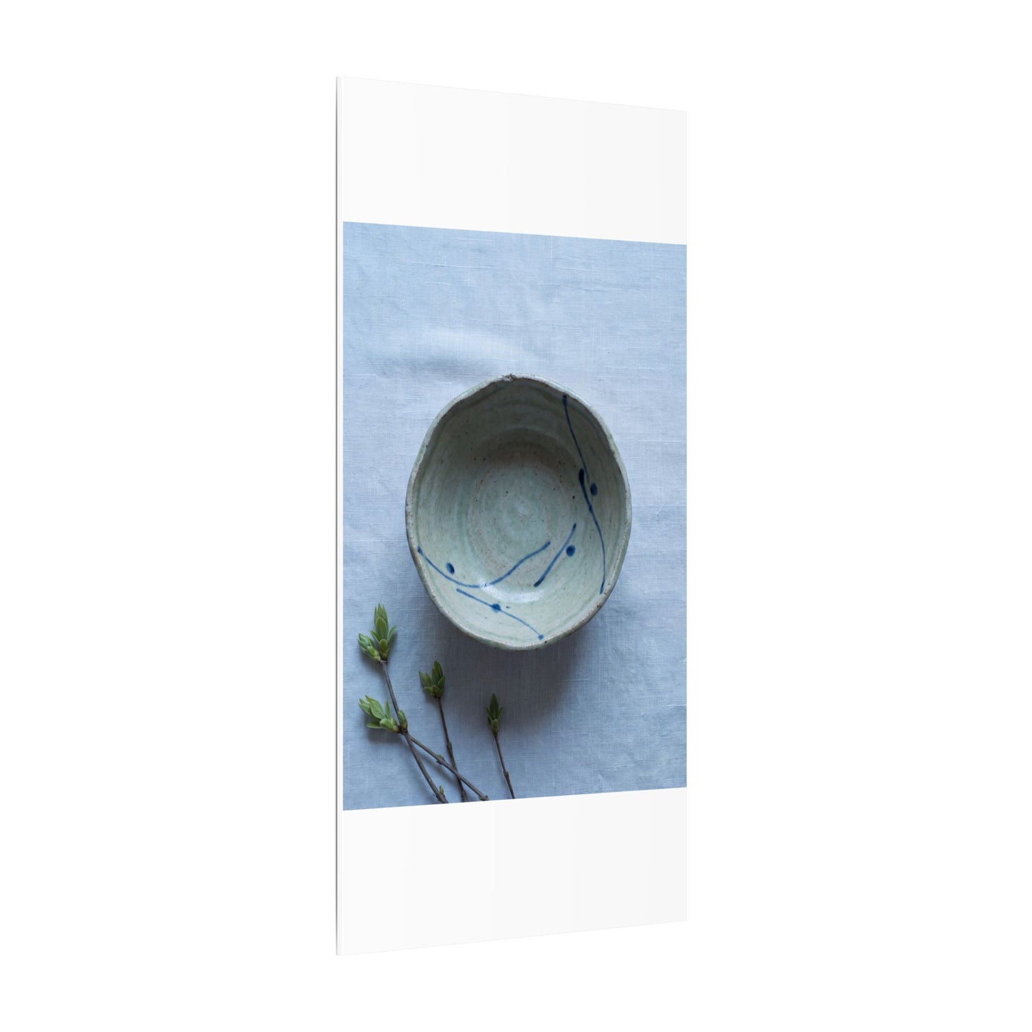 Spring Ceramic Bowl Minimal Line Canvas Art | Warm Decor
