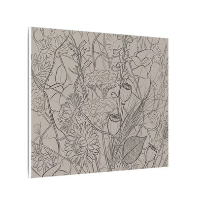 Summer Dried Flowers Minimal Line Canvas Art | Elegant Decor