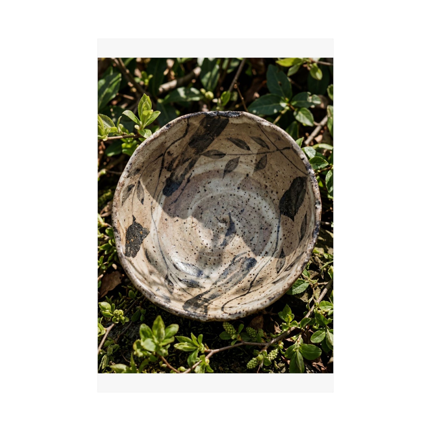 Ceramic Bowl Japanese Pattern Wall Art Print | Elegant Japandi Art