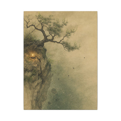 Spring Pine Tree Minimal Line Canvas Art | Earthy Decor