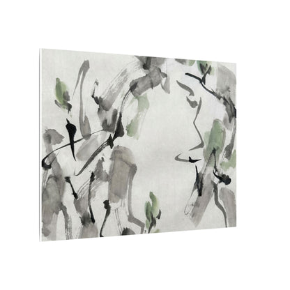 Zen Ink Brushstroke in Overcast | Sumi E Canvas Art