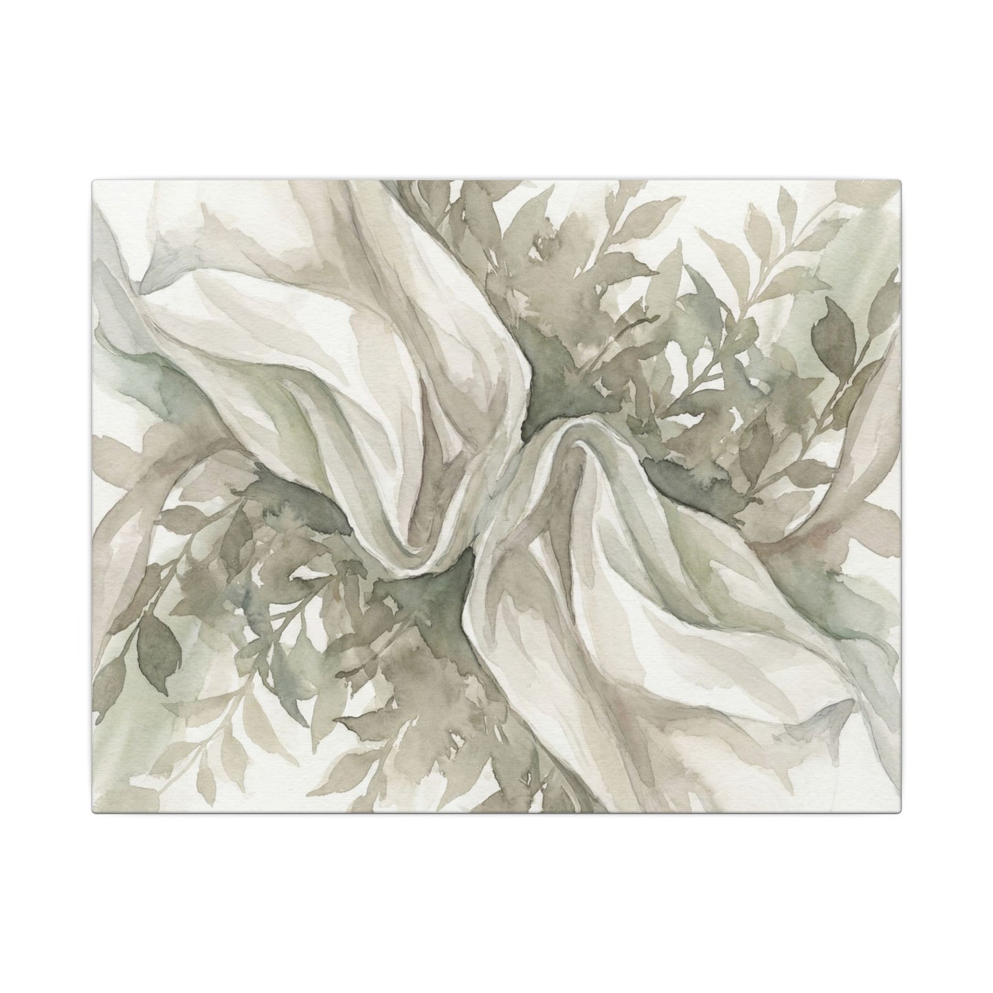 Summer Silk Drape Watercolor Canvas Art | Cozy Decor Art Print