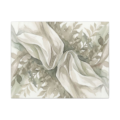 Summer Silk Drape Watercolor Canvas Art | Cozy Decor Art Print