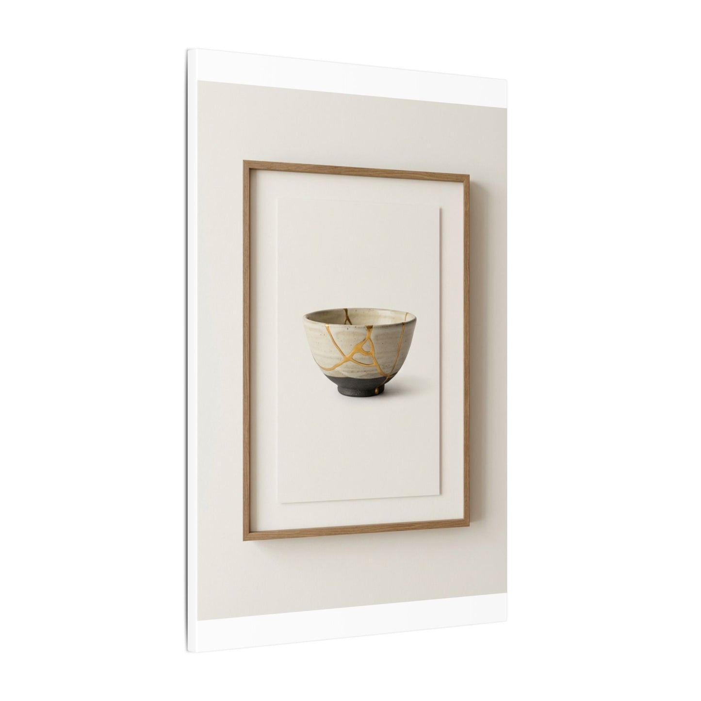 Kintsugi Charcoal Canvas Art