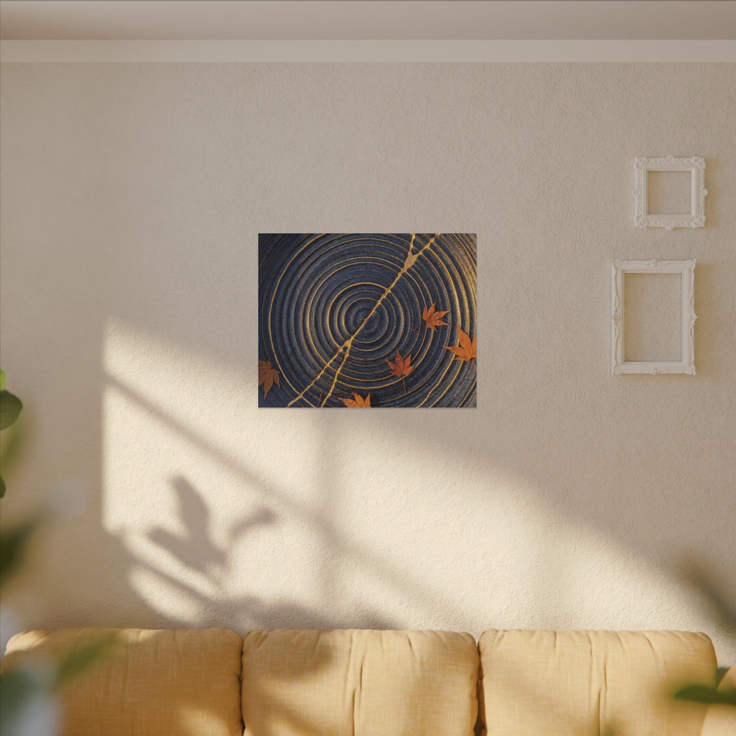 Water Ripple Gold Repair Canvas Art | Healing Kintsugi Art