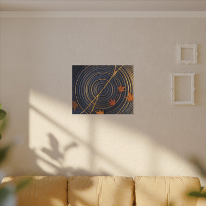 Water Ripple Gold Repair Canvas Art | Healing Kintsugi Art