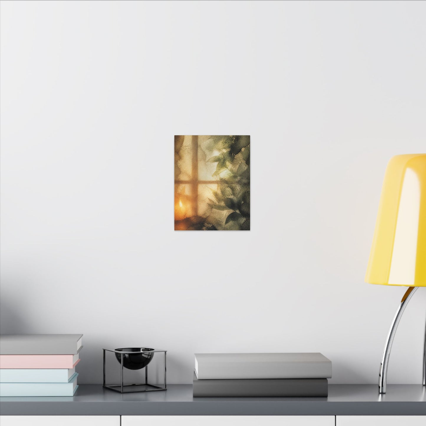Cozy Shoji Screen Canvas Art - Watercolor Japandi