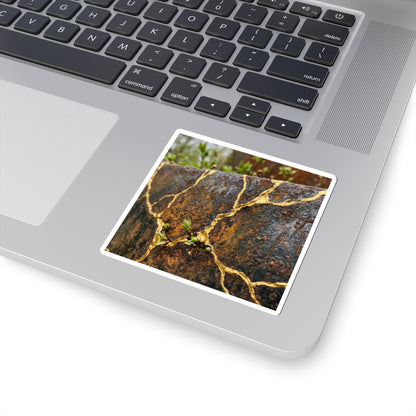 Kintsugi Rust Patina in Overcast | Gold Repair Sticker