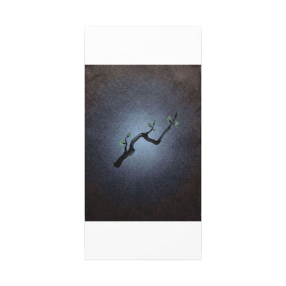 Ink Brushstroke Canvas Art | Spring Dark Japandi Moody Minimal Art
