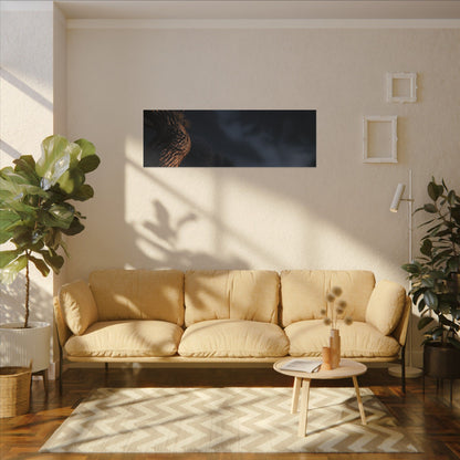 Bold Pine Tree Canvas Art - Shadow Zen Dark Japandi