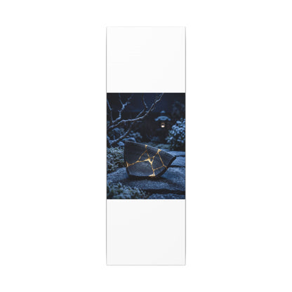 Moonlit Garden Winter Canvas Art | Kintsugi Artful Design