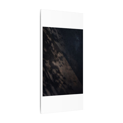 Shadow Play Winter Canvas Art | Dark Japandi Moody Design