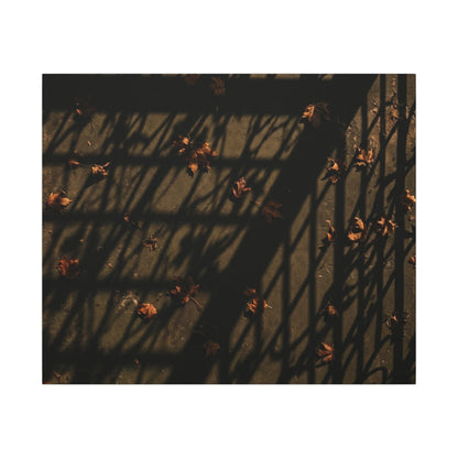Shadow Play Canvas Art | Autumn Dark Japandi Moody Minimal Art