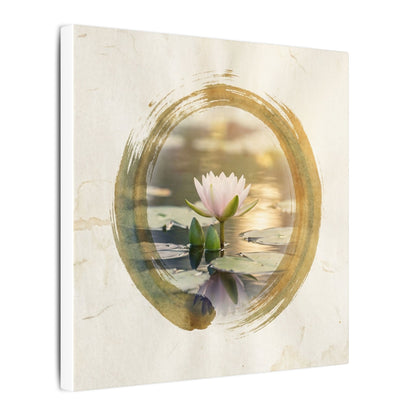 Peaceful Lotus Flower Canvas Art - Enso Zen