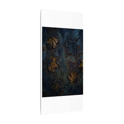 Shibui Rust Patina Canvas Art - Dark Japandi Charcoal Ink