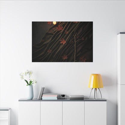 Autumn Silk Drape Moody Minimal Canvas Art | Moody Decor