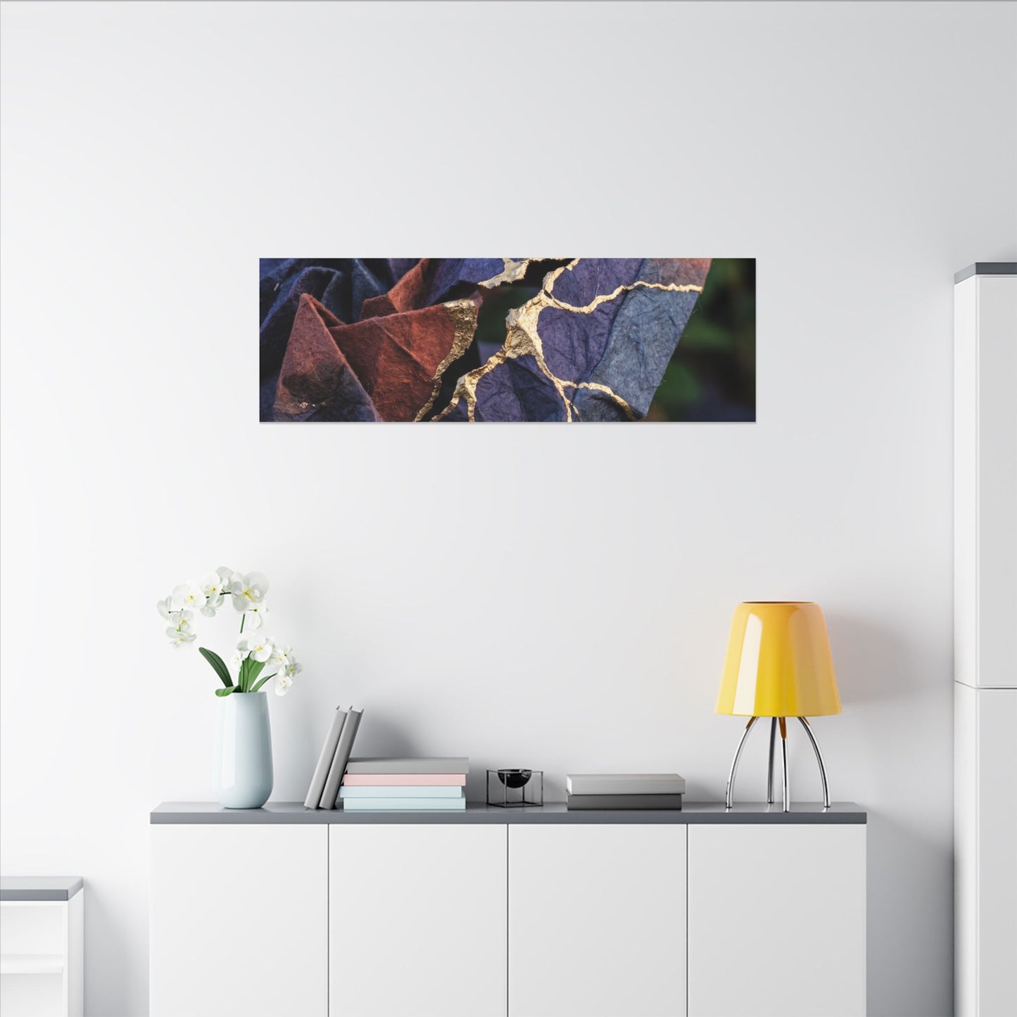 Philosophical Paper Fold Canvas Art - Gold Vein Kintsugi