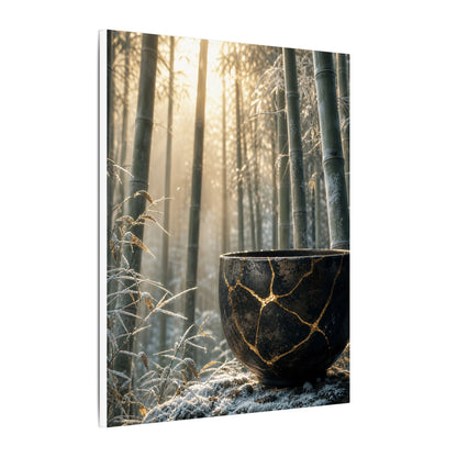 Fukinsei Bamboo Grove Canvas Art - Kintsugi Gold Repair