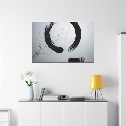 Tea Ceremony Enso Canvas Art | Peaceful Zen Art