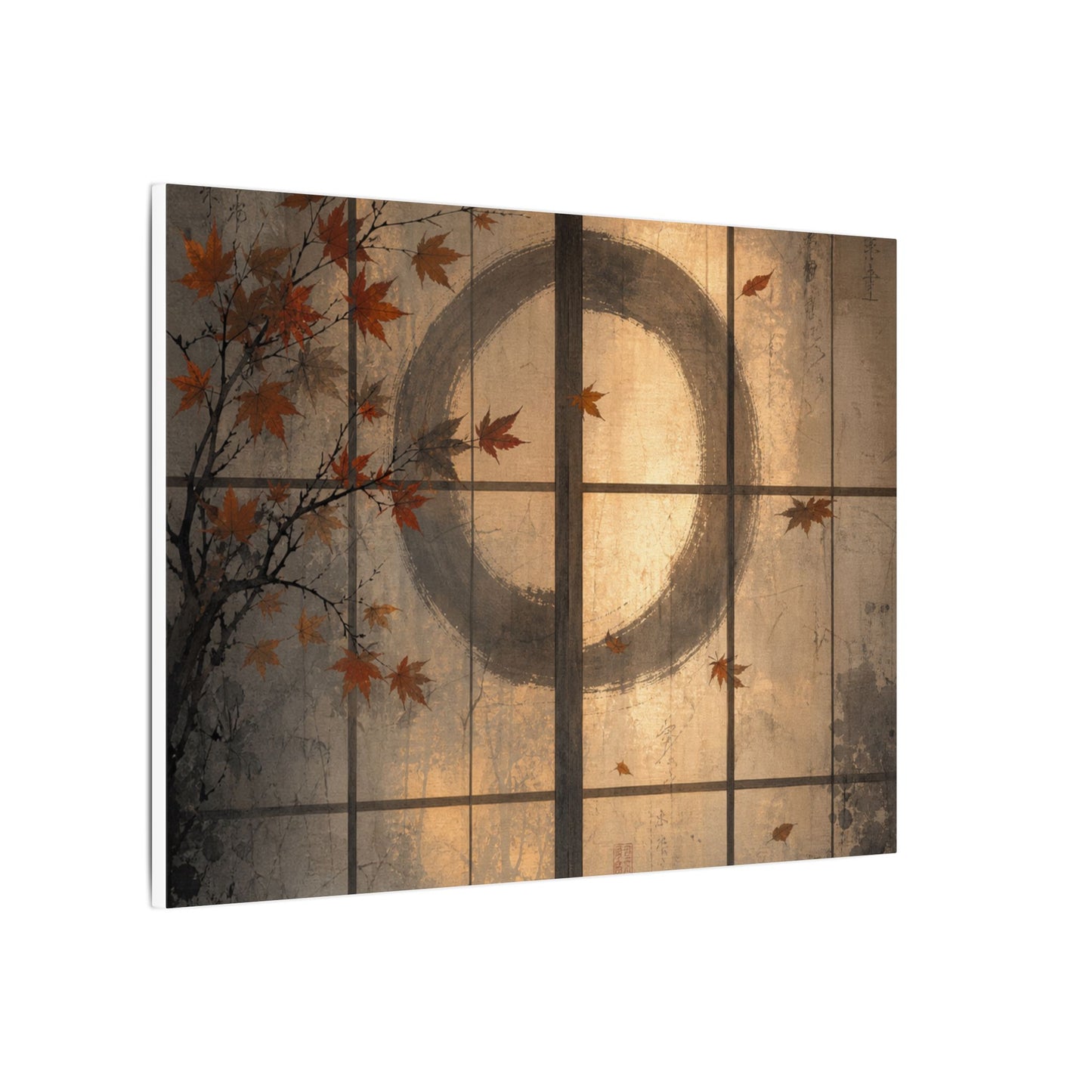 Shoji Screen Texture Canvas Art | Earthy Japandi Art