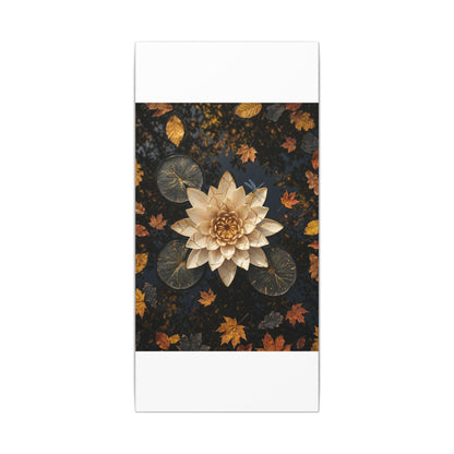 Kintsugi Lotus Flower in Dappled | Gold Repair Canvas Art