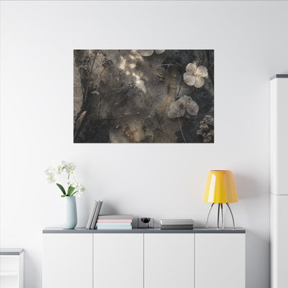 Winter Dried Flowers Texture Canvas Art | Elegant Decor
