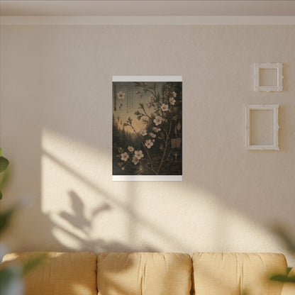 Spring Cherry Blossom Herbarium Canvas Art | Nostalgic Decor