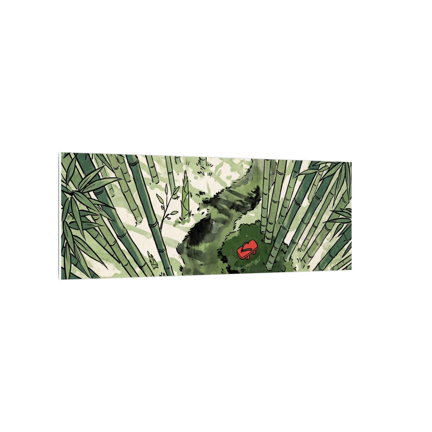 Peaceful Bamboo Grove Canvas Art - Ukiyo E Inspired Zen