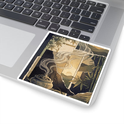 Summer Incense Smoke Ukiyo E Inspired Sticker | Peaceful Decor