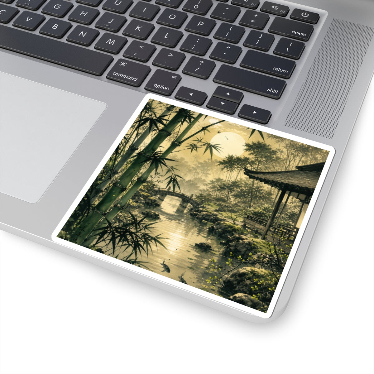 Datsuzoku Moonlit Garden Sticker - Zen Sumi E