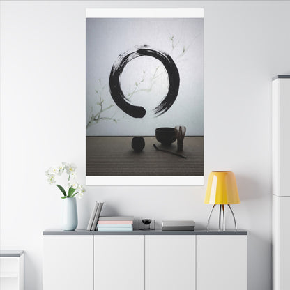Tea Ceremony Enso Canvas Art | Peaceful Zen Art