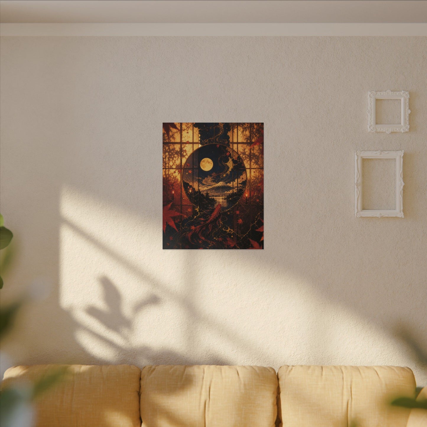 Beautiful Shoji Screen Canvas Art - Gold Vein Kintsugi