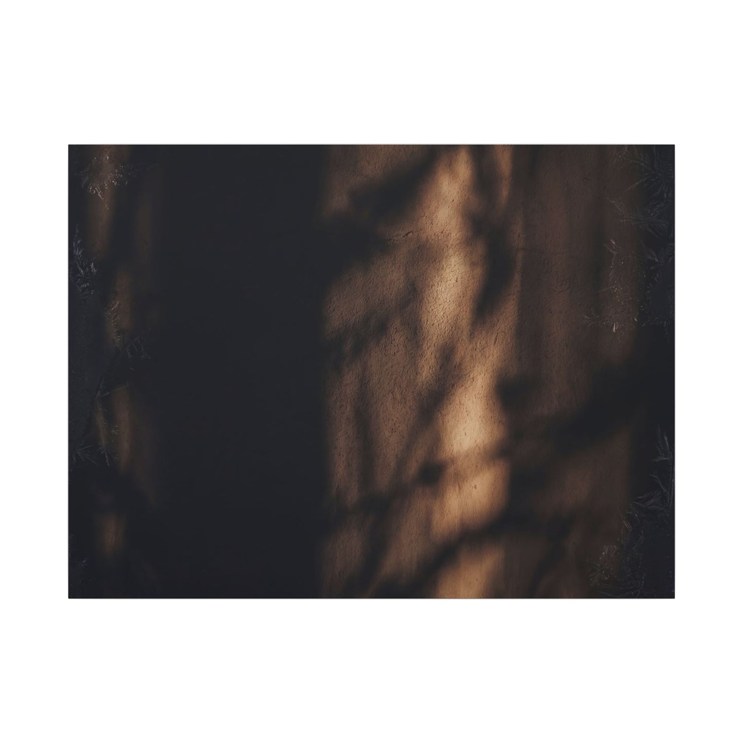 Winter Shadow Play Moody Minimal Canvas Art | Luxurious Decor Art Print