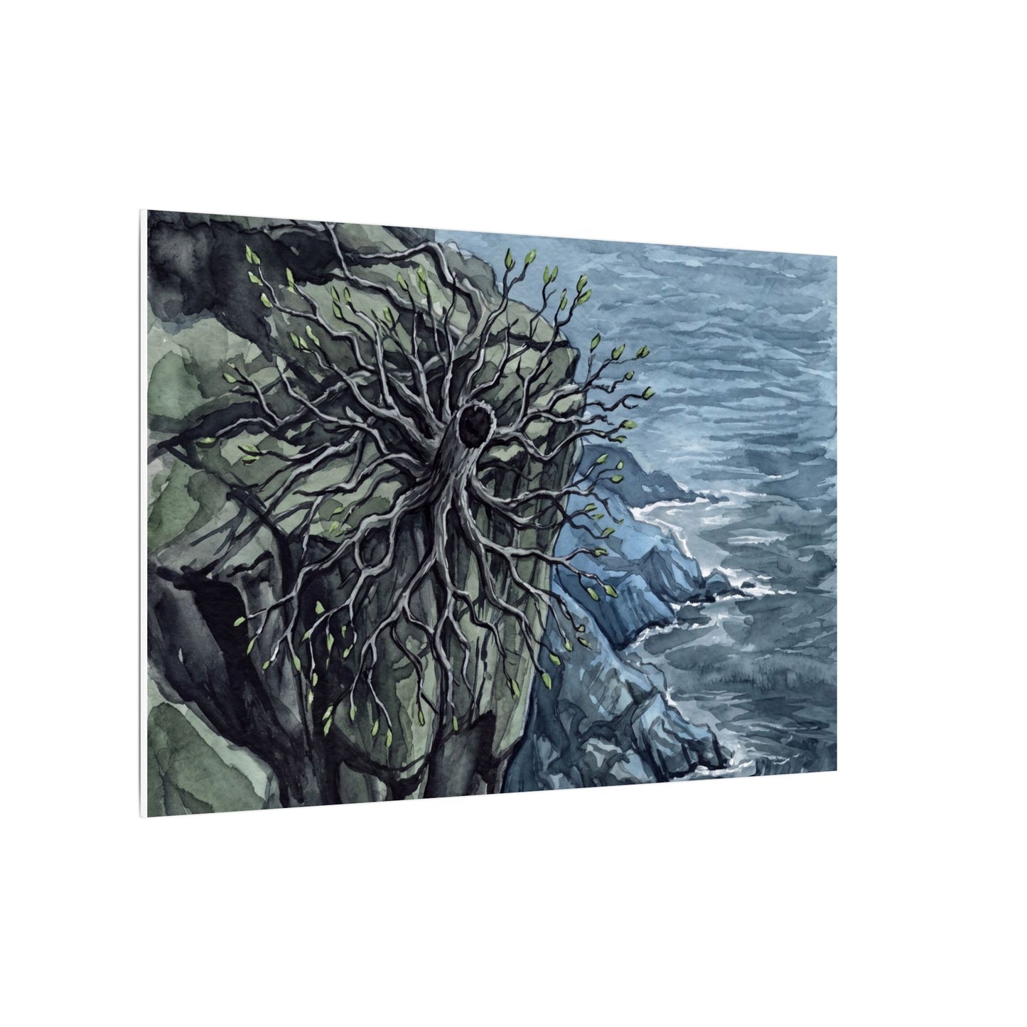 Pine Tree Spring Canvas Art | Japandi Neutral Design