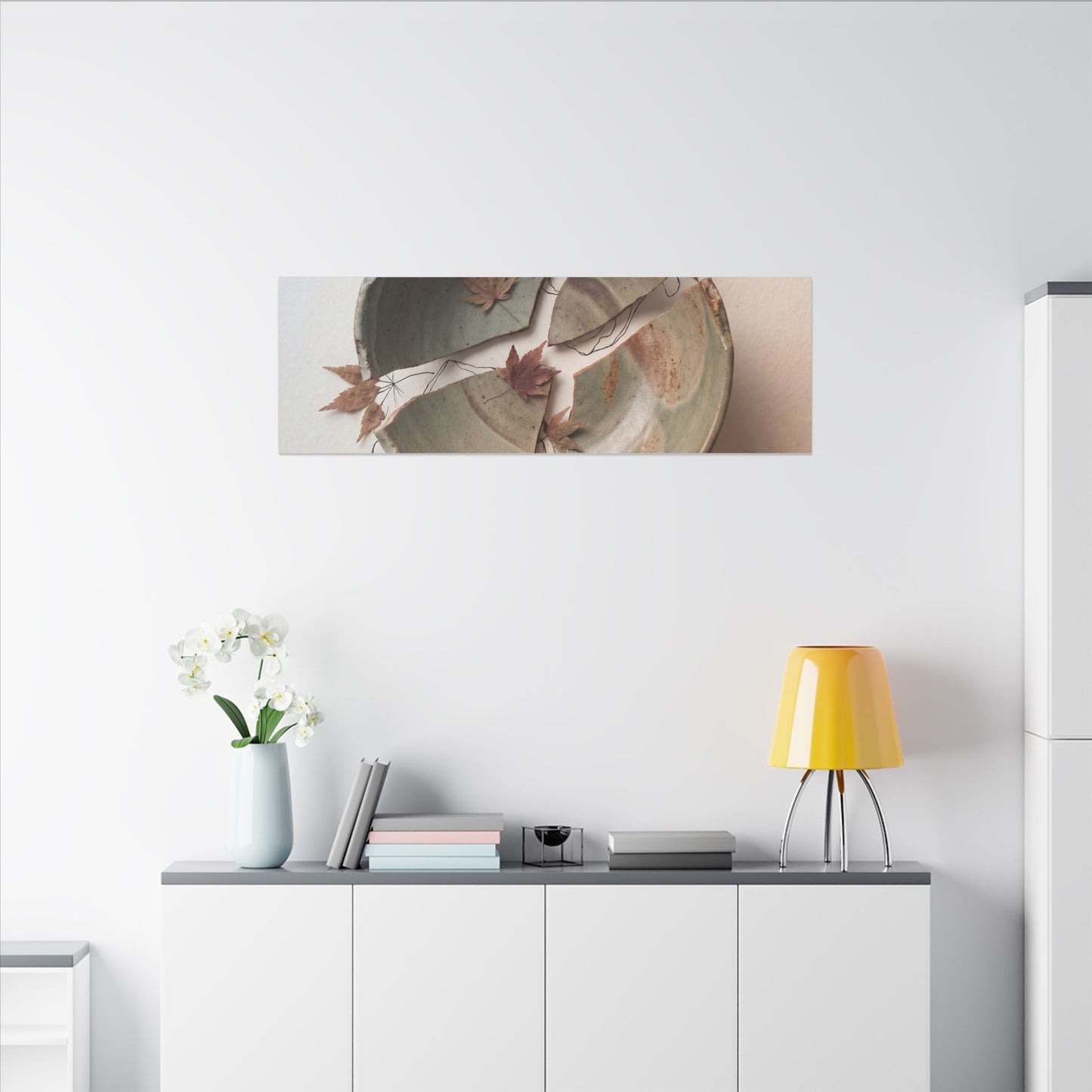 Dawn Ceramic Bowl Canvas Art - Japandi Fukinsei