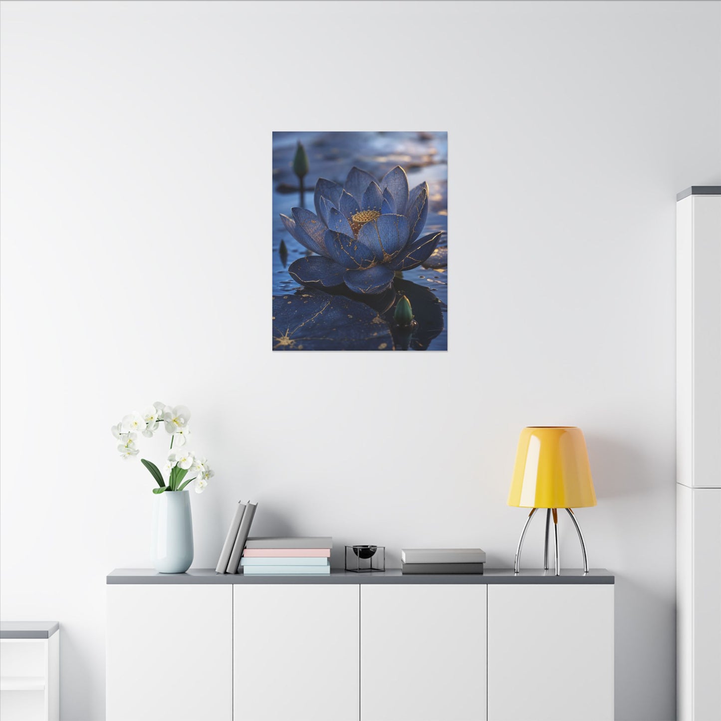 Kintsugi Lotus Flower in Dawn | Broken Beauty Canvas Art
