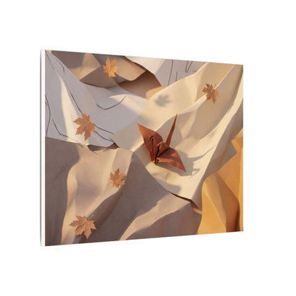 Autumn Paper Fold Minimal Line Canvas Art | Cozy Decor