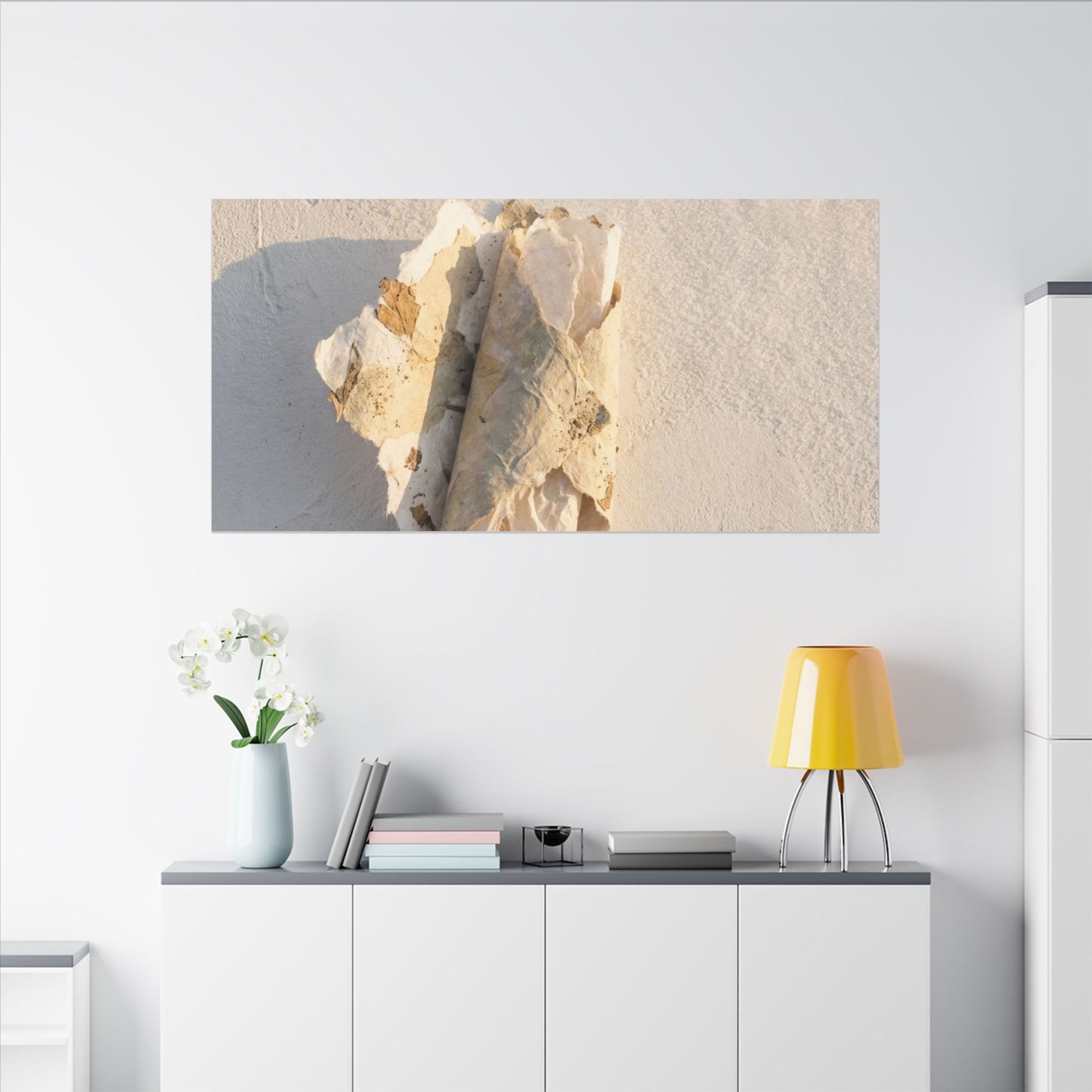 Paper Fold Canvas Art | Winter Japandi Texture Art