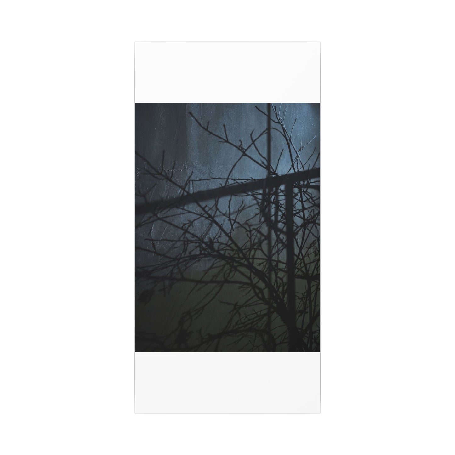 Moonlight Shadow Play Canvas Art - Dark Japandi Shibui