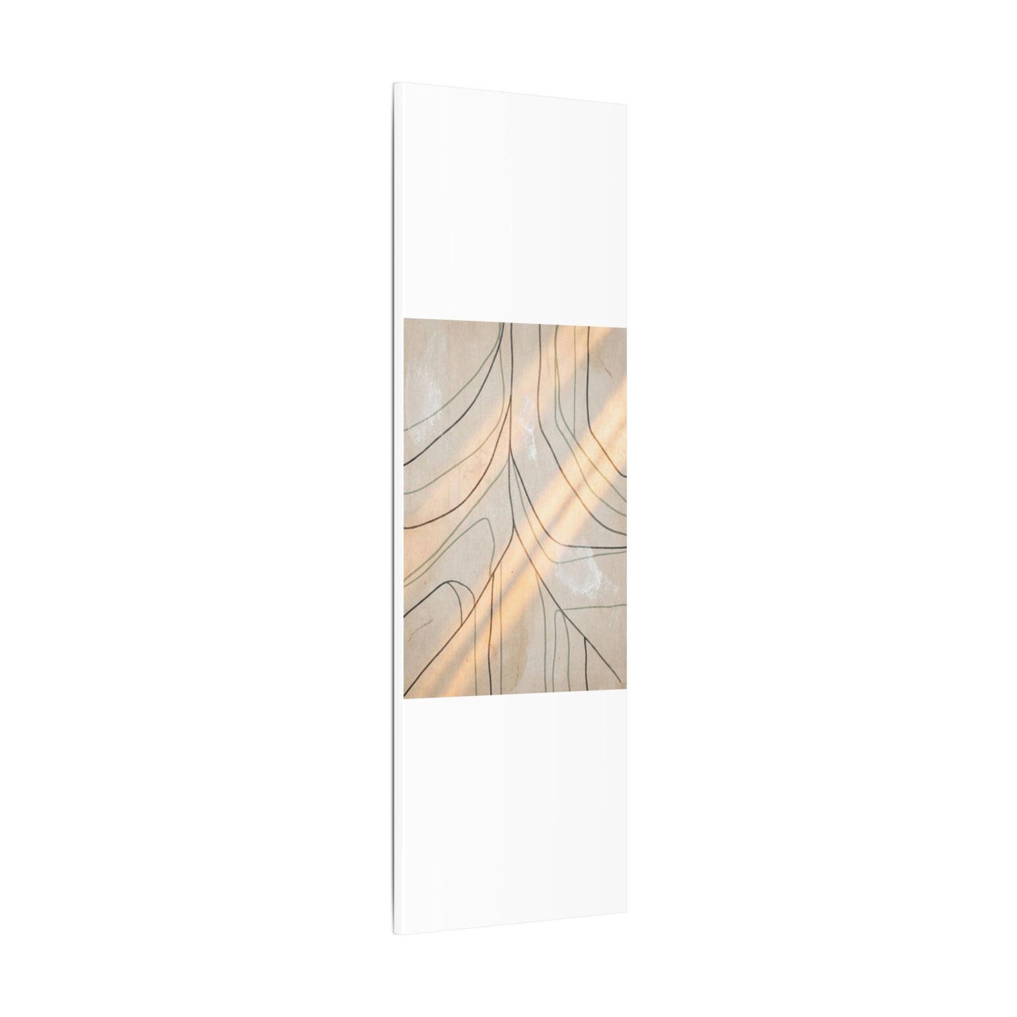 Shoji Screen Minimal Line Canvas Art | Warm Japandi Art