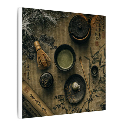 Tea Ceremony Canvas Art | Winter Zen Ukiyo E Inspired Art