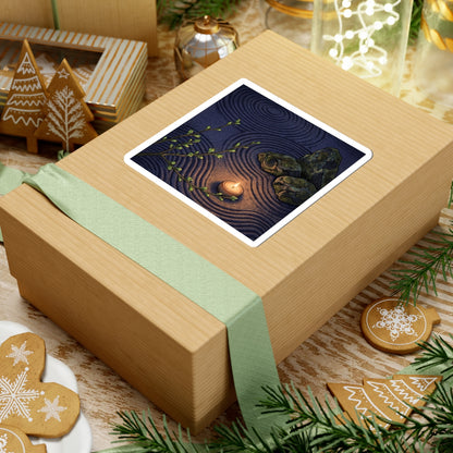 Candlelight Rock Garden Sticker - Zen Mono No Aware